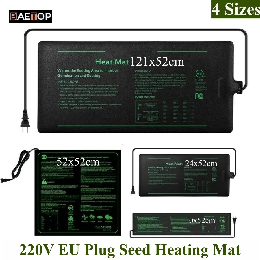 Heat Mat Seedling - Tapis chauffant pour semis, 4 tailles,
