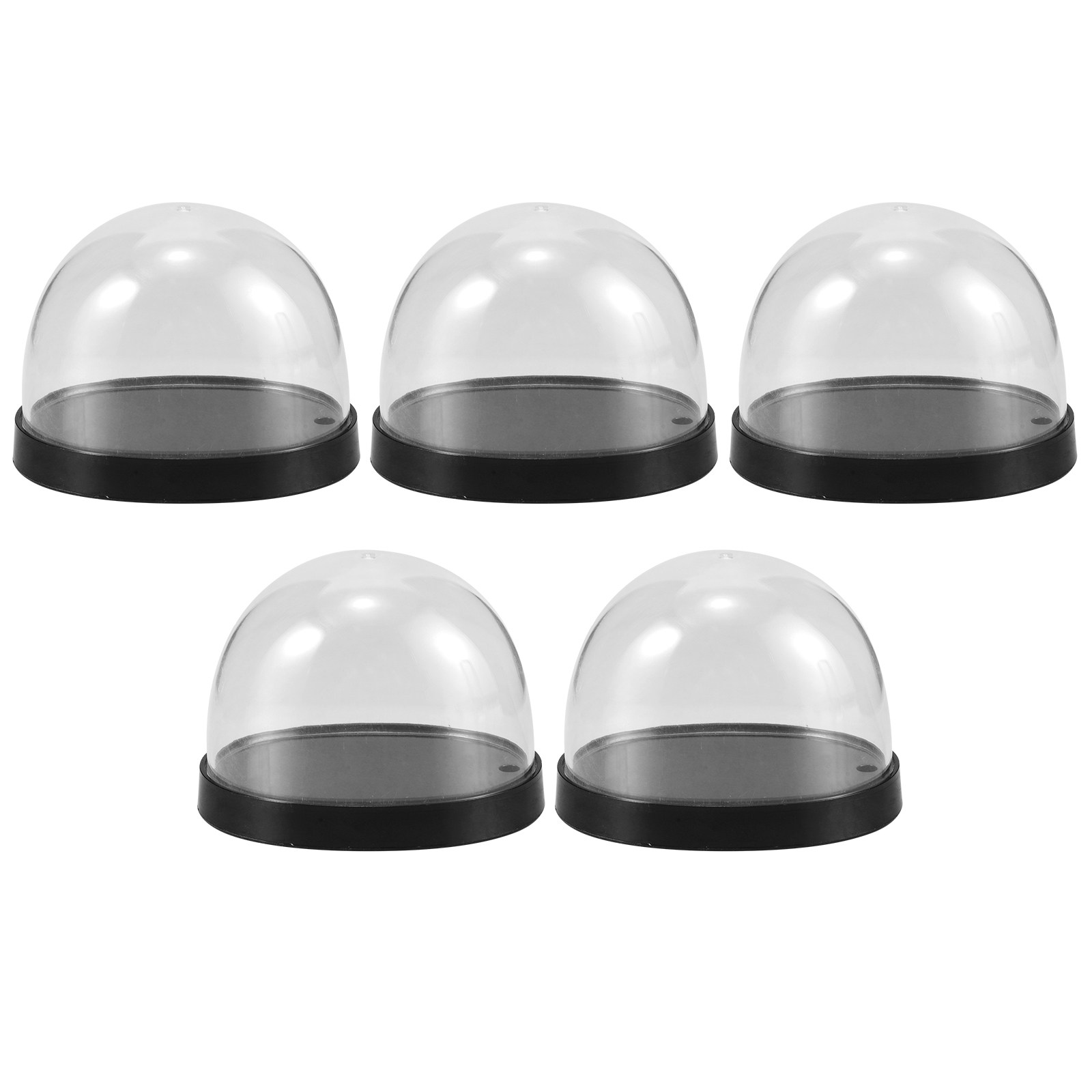 Plastic Dome Clear - 5 Ensembles de Dômes Cloche en