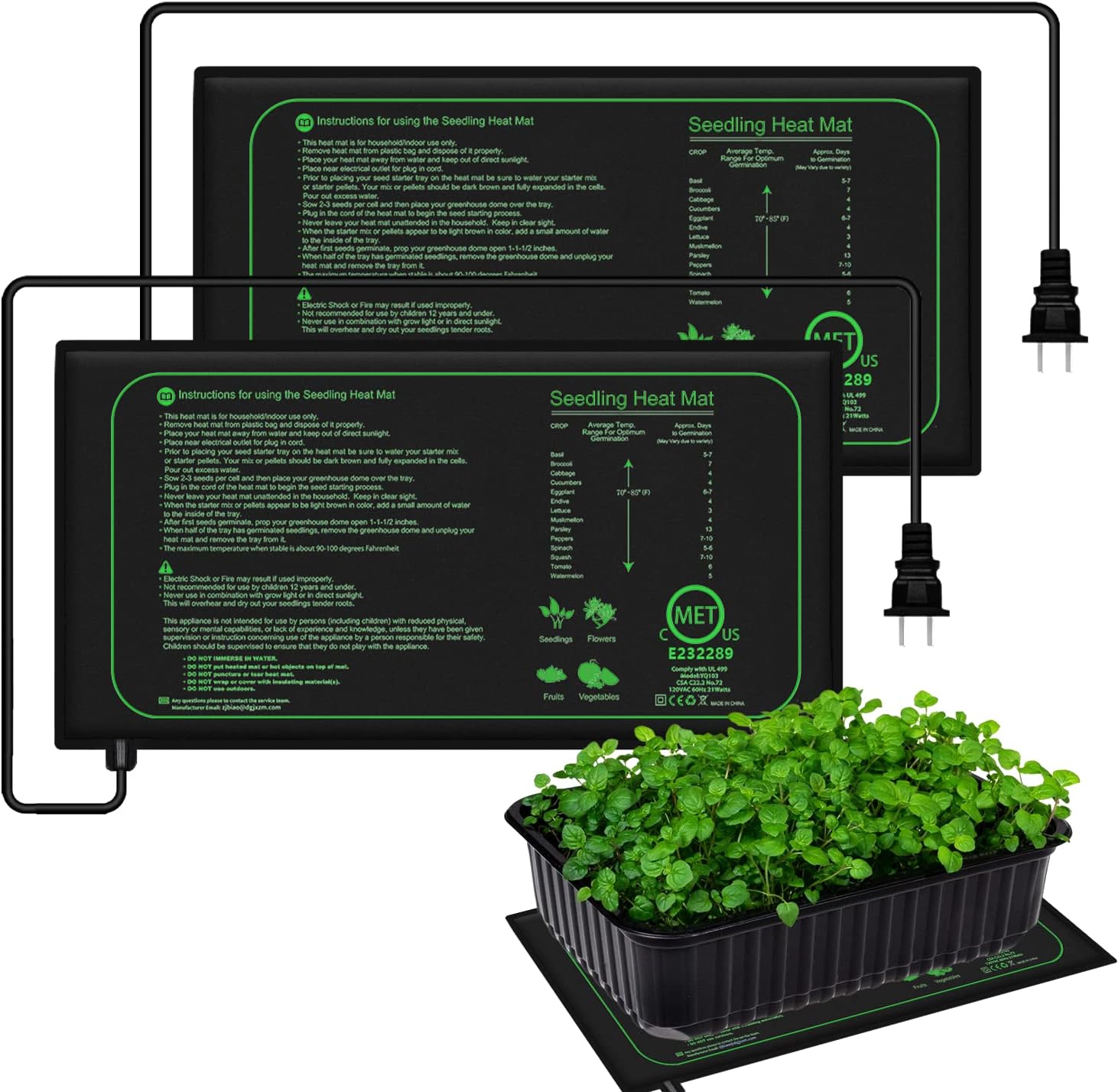 Heat Mat Seedling - Tapis chauffant pour semis, 10/25/50CM, pour