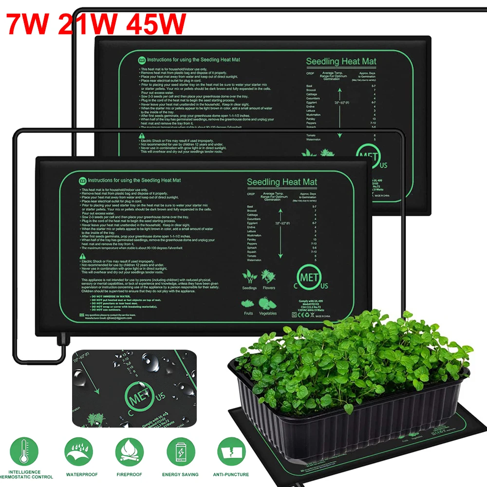Heat Mat Seedling - Tapis chauffant pour semis, 10/25/50CM, pour