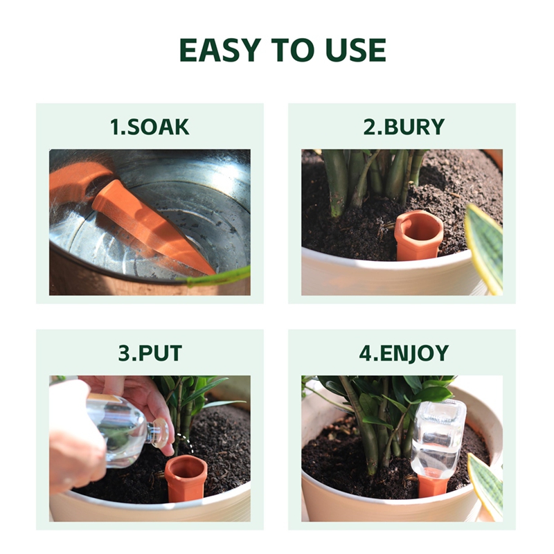 Self Watering Insert - Pointes d'arrosage en terre cuite, piquets