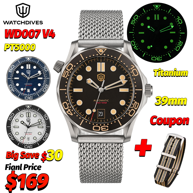 Watchdives Wd007 V4 39Mm NTTD  - Plastic Dome Clear avis et prix