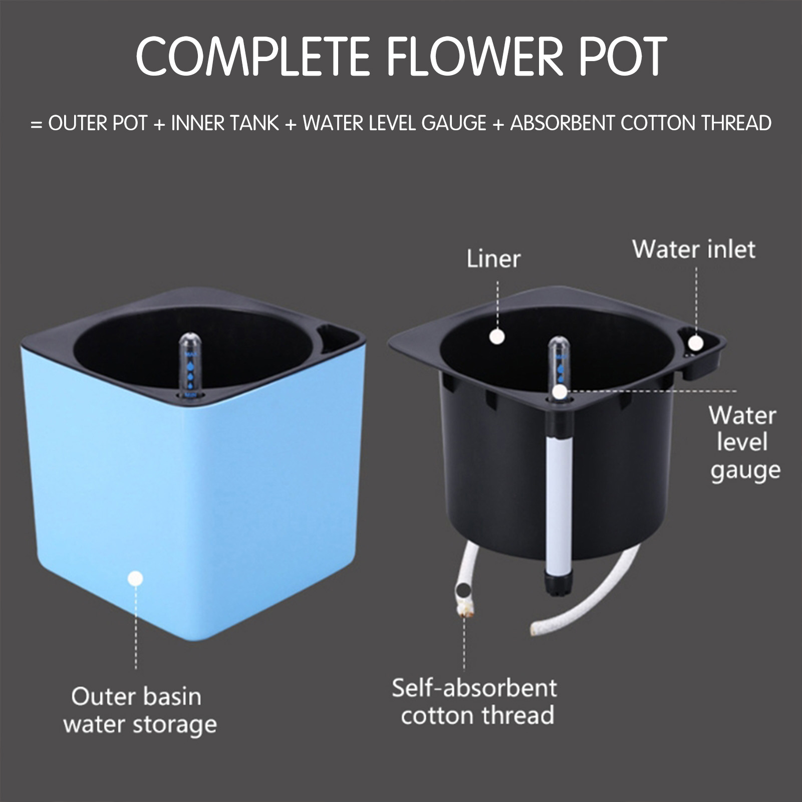 Pot de plantes à fleurs à arro - Self Watering Insert avis et prix