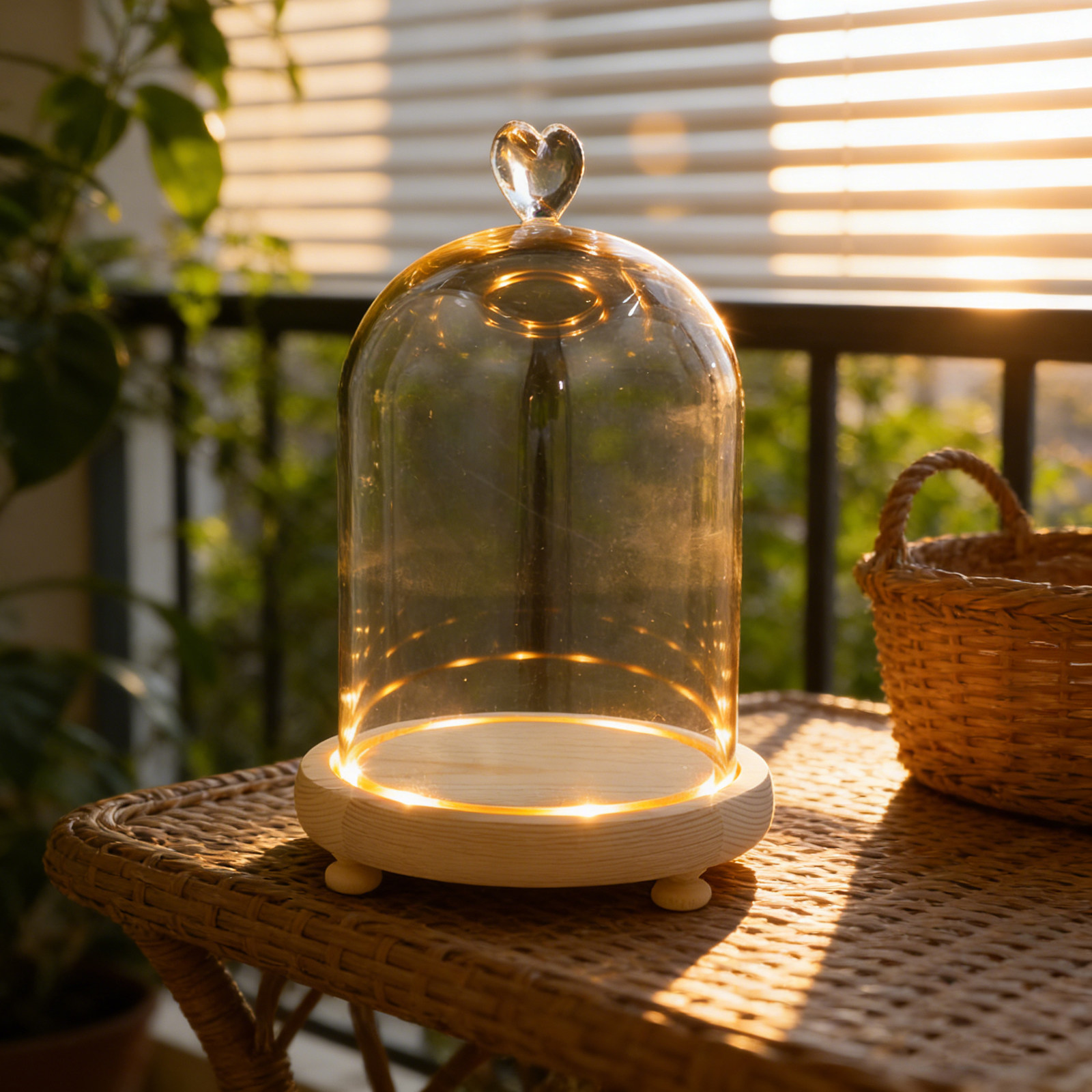 Cloche en verre en forme de cœ - Plastic Dome Clear avis et prix
