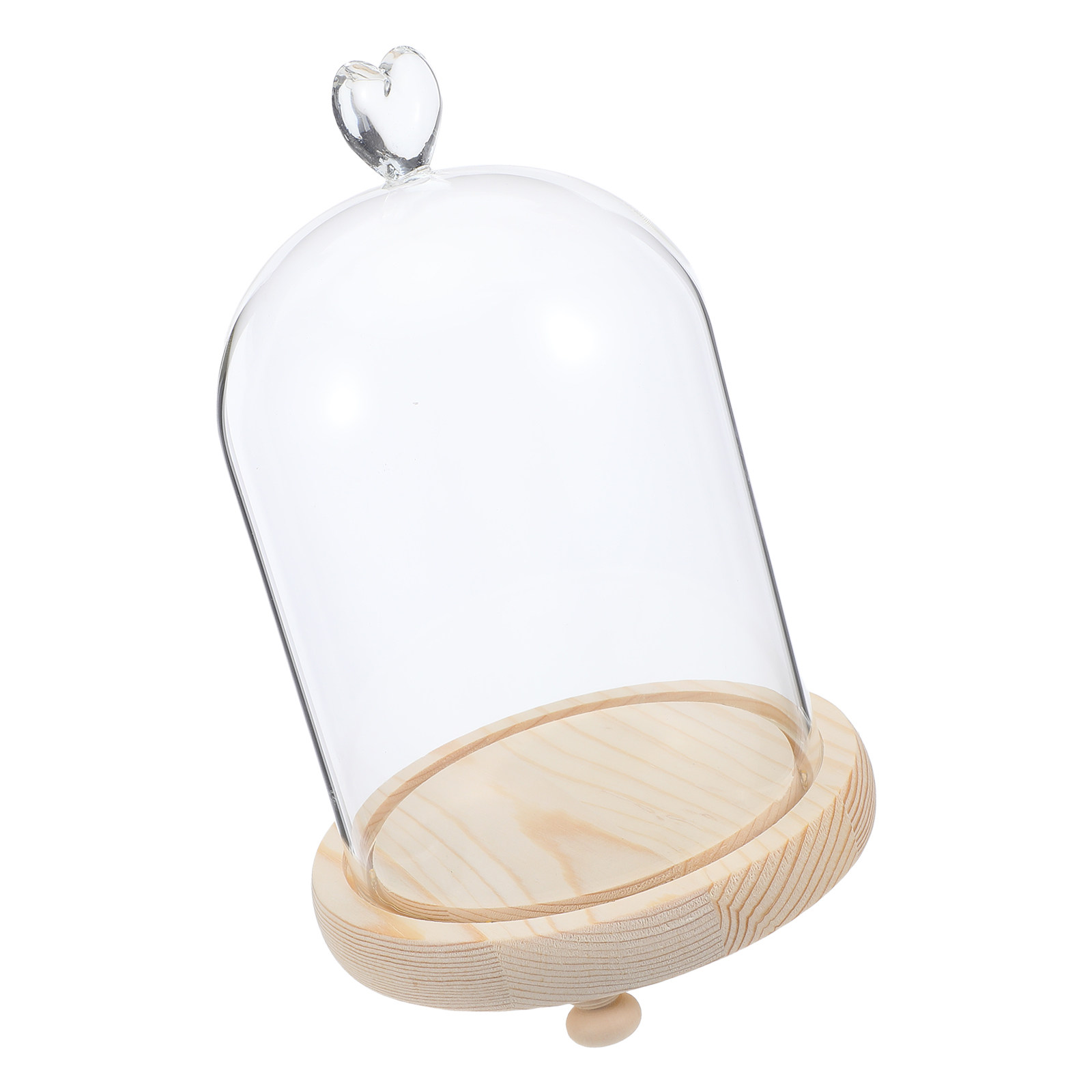 Cloche en verre en forme de cœ - Plastic Dome Clear avis et prix