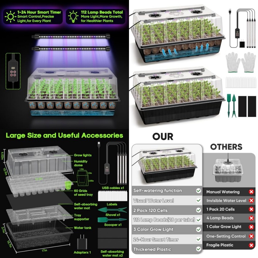 Plateau de semis auto-arrosant - Humidity Dome Kit avis et prix