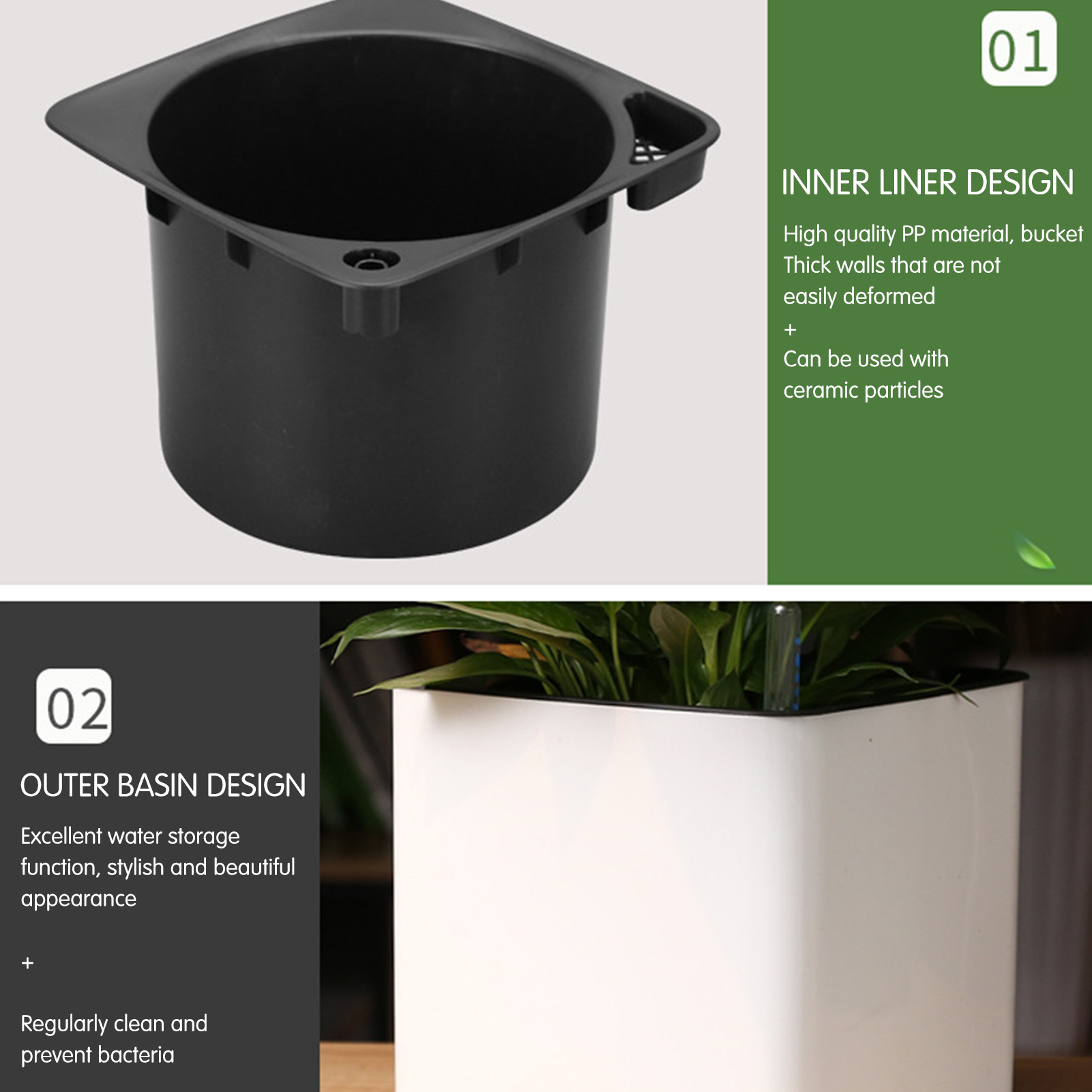 Pot auto-arrosant avec indicat - Self Watering Insert avis et prix