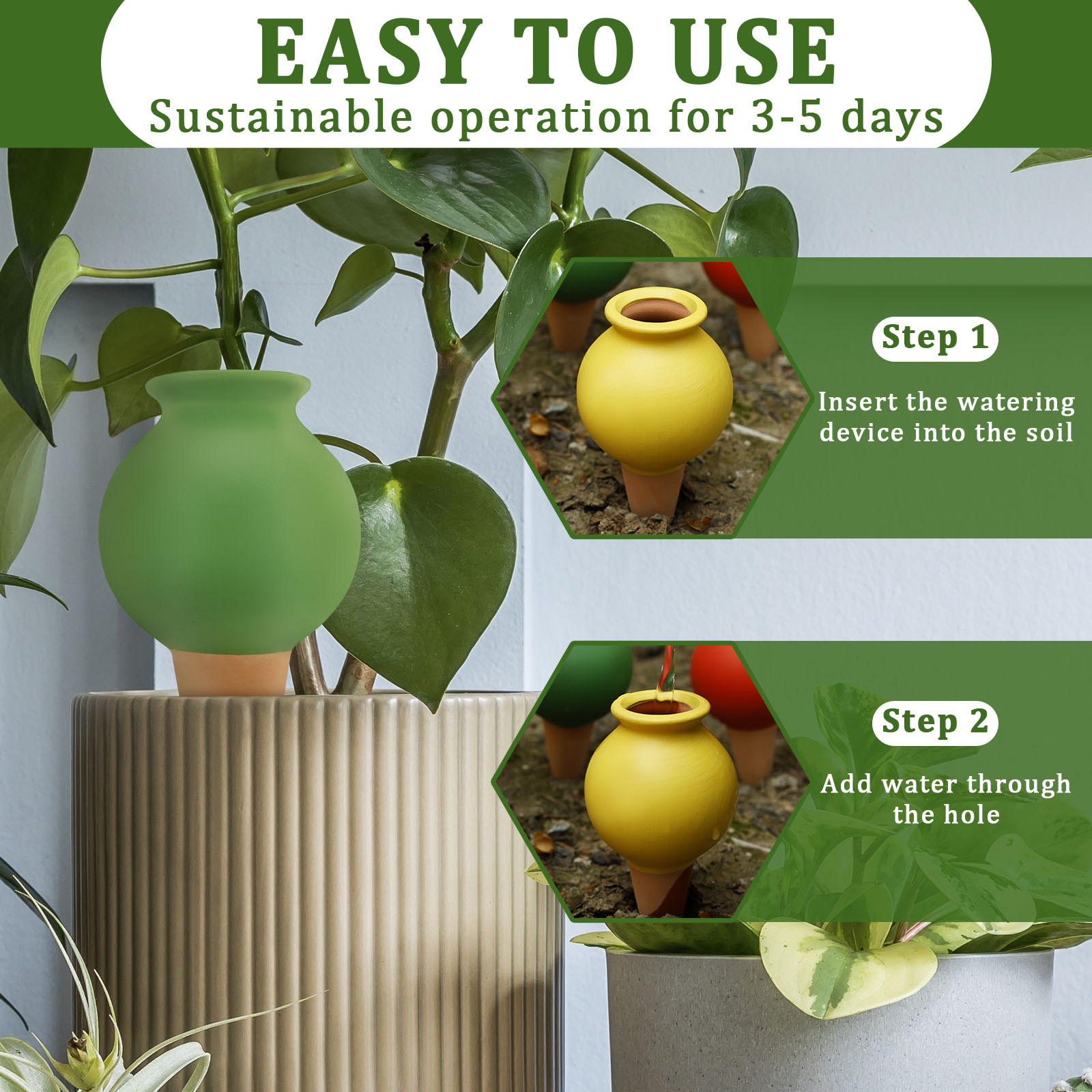 8 pièces Terrecotta auto-arros - Self Watering Insert avis et prix