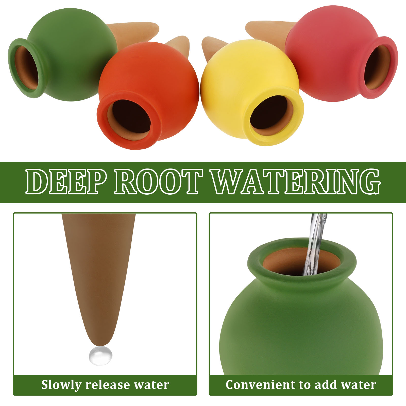 8 pièces Terrecotta auto-arros - Self Watering Insert avis et prix