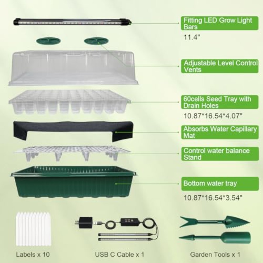 Plateau de semis avec lumière  - Humidity Dome Kit avis et prix