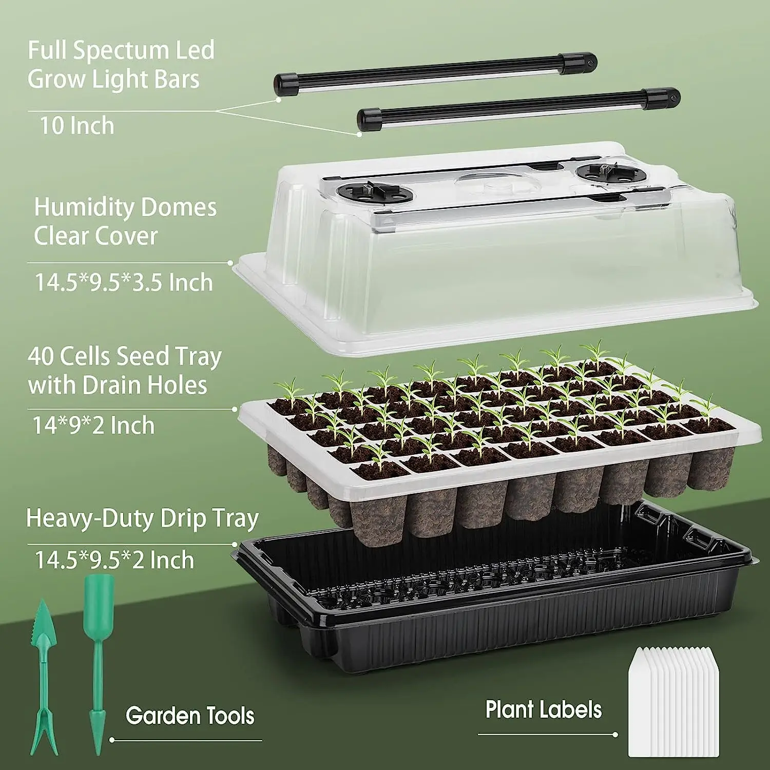 1 ensemble de plateaux de semi - Humidity Dome Kit avis et prix