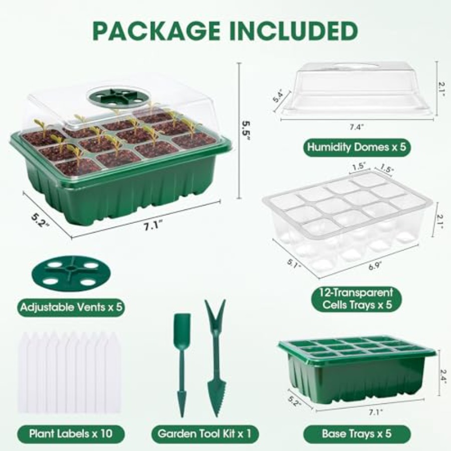 Lot de 5 plateaux de semis ave - Humidity Dome Kit avis et prix